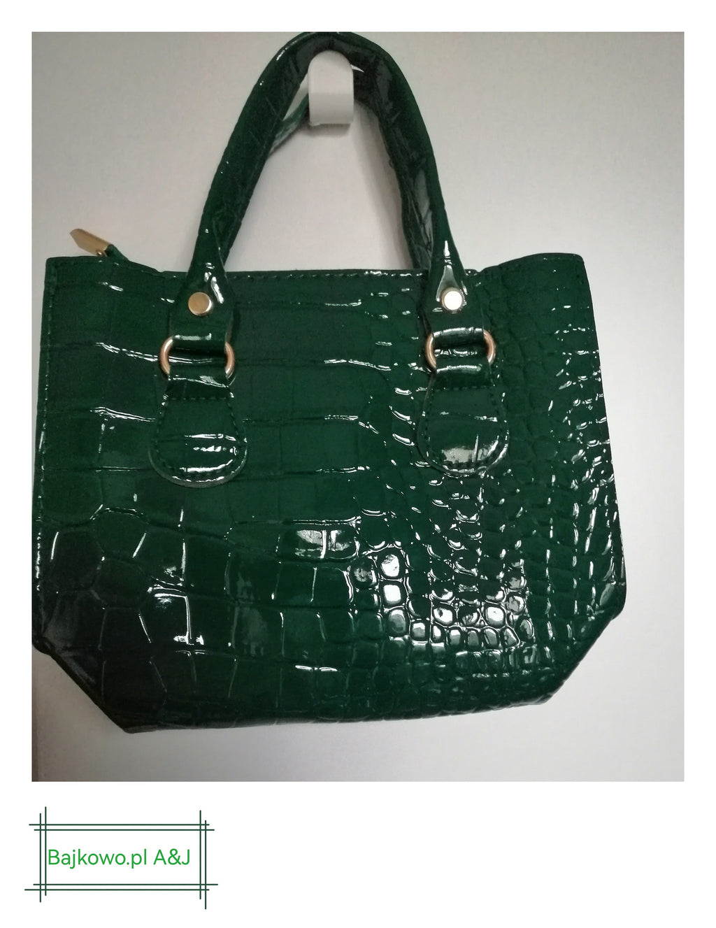 Torebka Damska elegancka na ramię i do ręki, skóra ekologiczna zielona