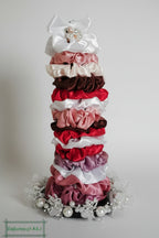 Gumka satynowa do włosów typu Scrunchie roz.MIDI- mix kolorów